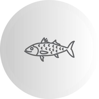 Vektör illüstrasyonu, Atlantik Bonito simgesi elementi