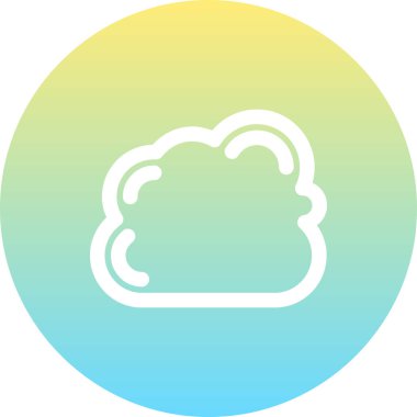 Bulut Eşsiz Düz Dijital Tasarım Nesnesi