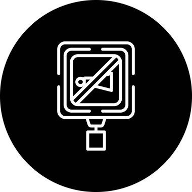 Alarm Web simgesi vektör illüstrasyonu yok