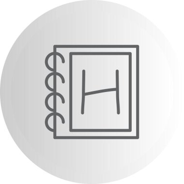 Büyük Harf H Web simgesi vektör illüstrasyonu