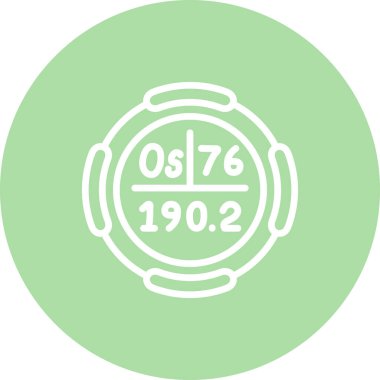 Osmium Kimyasal Element Basit Simge, Vektör