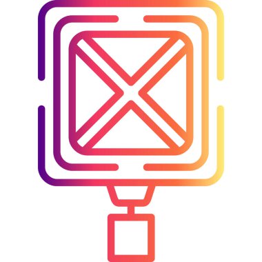 Yol Kapalı Ağ ikonu vektör illüstrasyonu