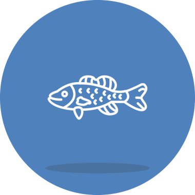 Benekli Bass web simgesi vektör illüstrasyonu