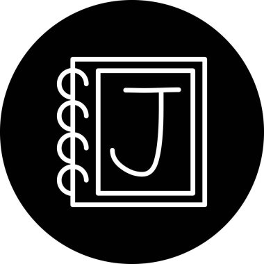 Büyük harf J Eşsiz Düz Dijital Nesne Tasarımı