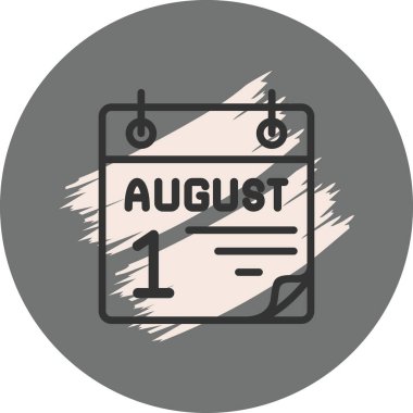 1 Ağustos Modern Dengeli Markalaşma Vektörü Sembolü