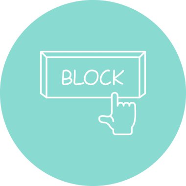 Blok ağ simgesi vektör illüstrasyonu