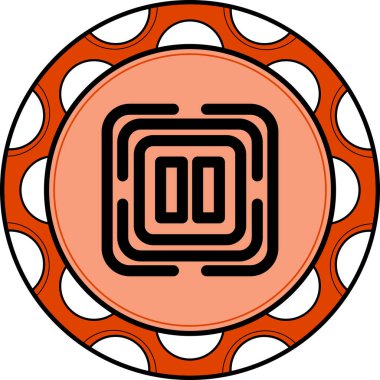 Soyut geometrik şekiller içeren dairesel tasarım