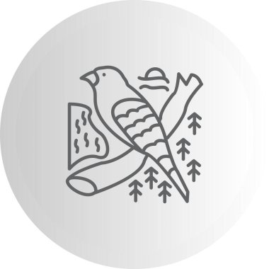 Indigo Bunting simge vektör illüstrasyon tasarımı