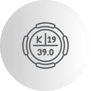 Potasyum sembolü, periyodik tablonun kimyasal elementi, vektör simgesi