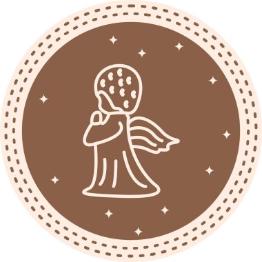 Melek Düz Simgesi, Basit İllüstrasyon