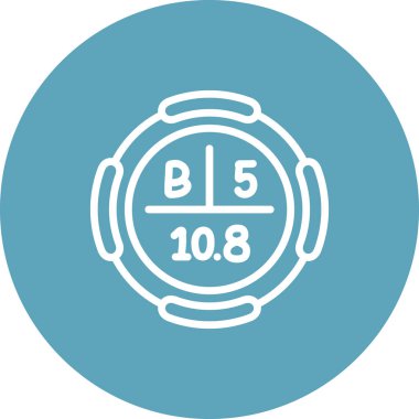 Boron sembolü, periyodik tablonun kimyasal elementi, vektör simgesi