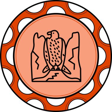 Beyaz karınlı Deniz Kartalı ikon vektör çizimi tasarımı