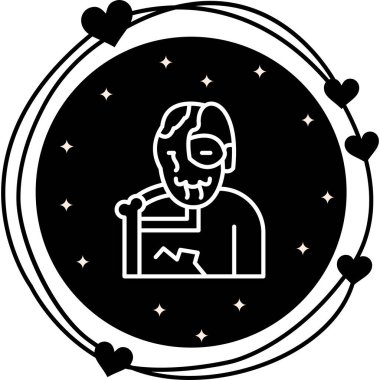 Sayborg. Web simgesi basit illüstrasyon