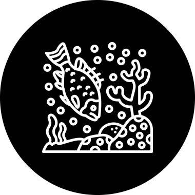 Bluegill ağ simgesi, vektör illüstrasyonu