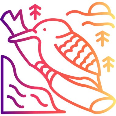 Azure Kingfisher simge vektör illüstrasyon tasarımı