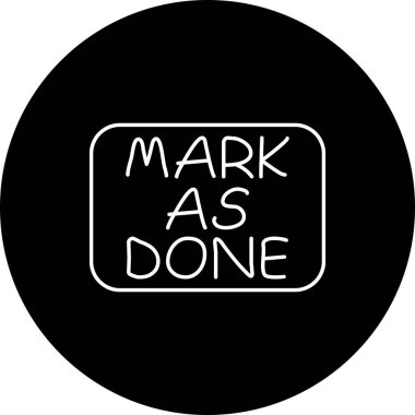 Bitmiş Web simgesi vektör illüstrasyonunu işaretle