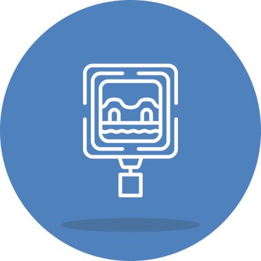 Yüzme havuzu simgesinin basit ana hatları