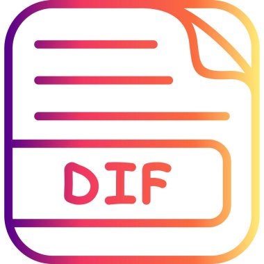 DIF Dosyası Yaratıcı İşlevsel Web Grafik Sembolü
