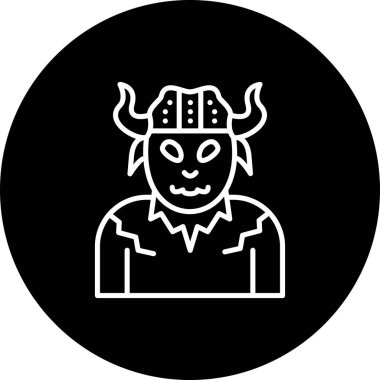 Viking Miğferi basit düz bir illüstrasyon