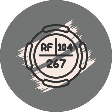 Rutherfordium sembolü, periyodik tablonun kimyasal elementi, vektör simgesi