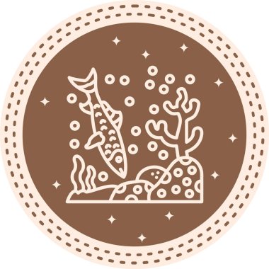 Bonefish ağ simgesi, vektör illüstrasyonu