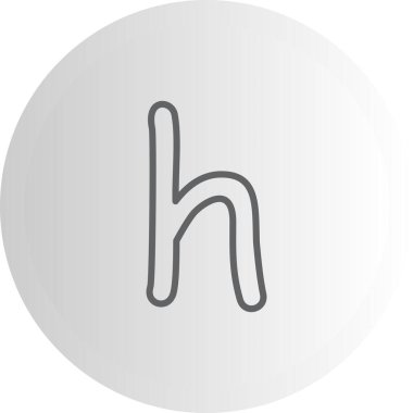 Küçük Harf H web simgesi vektör illüstrasyonu