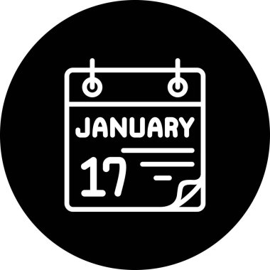 17 Ocak Yüksek Kalite Ölçeklenebilir Vektör İllüstrasyonu