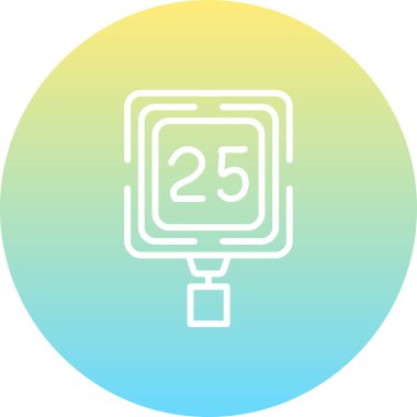 Hız sınırı web simgesi vektör illüstrasyonuName