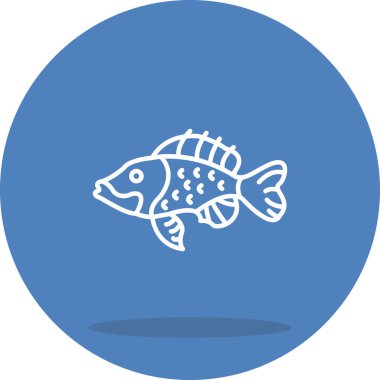Kaya balığı web simgesi vektör illüstrasyonu