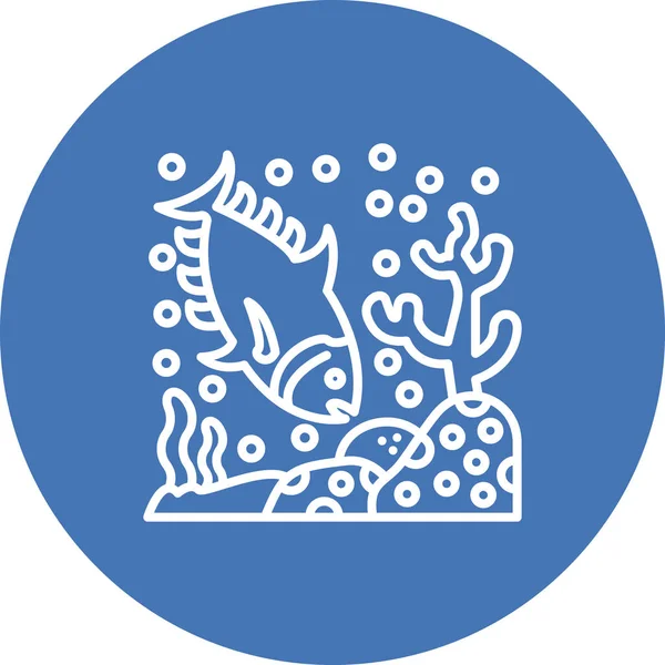 Ton balığı simgesinin vektör illüstrasyonu