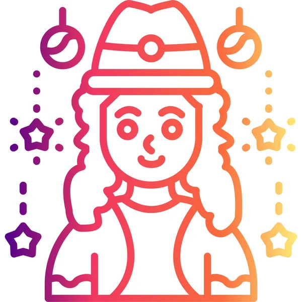 kız avatar simgesi, vektör illüstrasyonu basit tasarım