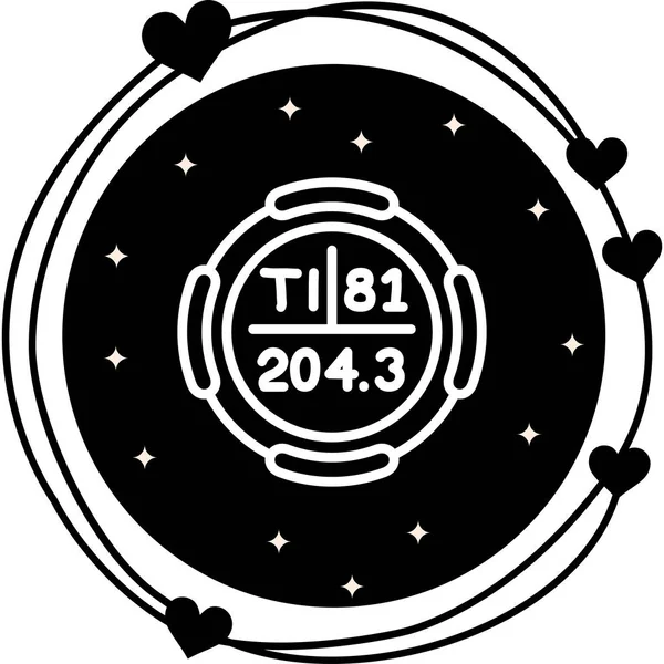 Talyum sembolü, periyodik tablonun kimyasal elementi, vektör simgesi