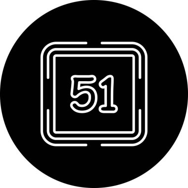 Elli bir web simgesi vektör illüstrasyonu