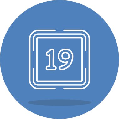 19 numaralı web sayfası simgesi. 19 numaralı düğme.