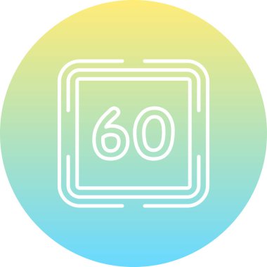 Altmış web simgesi vektör illüstrasyonu