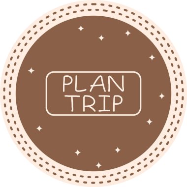Trip Web simgesi vektör çizimi planı