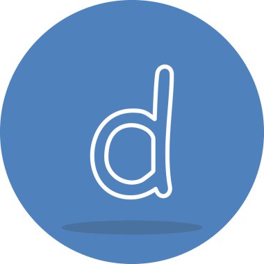 Küçük Harf D web simgesi vektör illüstrasyonu