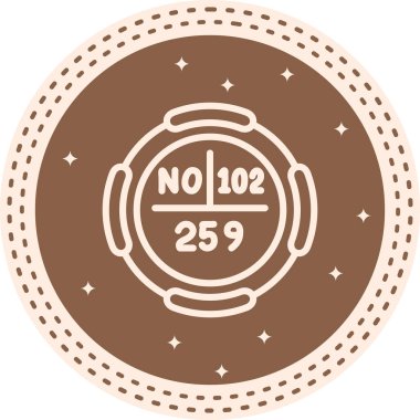 Nobelium sembolü, periyodik tablonun kimyasal elementi, vektör simgesi