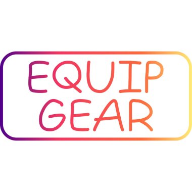 Equip Gear Web simgesi vektör illüstrasyonuName