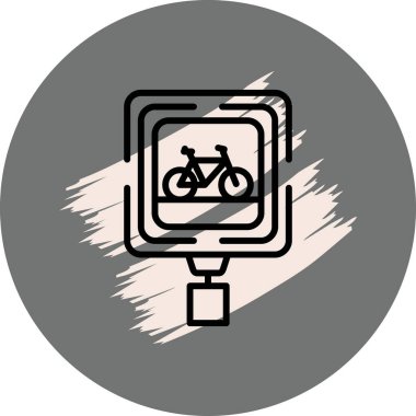 Bisiklet Geçidi Web simgesi vektör çizimi