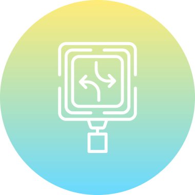 Çift Yönlü Sola Dengeli Düz Modern Tasarım Elemanı