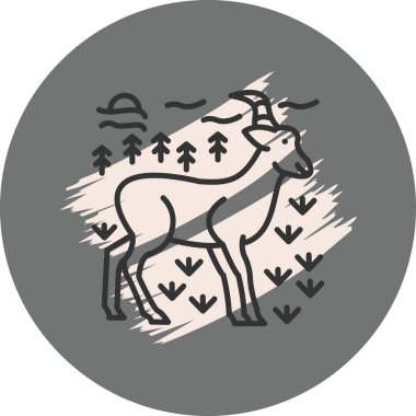 Antilop web simgesinin vektör illüstrasyonu