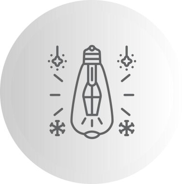 Modern Ampul simgesinin vektör çizimi