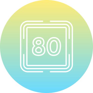 Seksen Web simgesi vektör illüstrasyonu sayılıyor