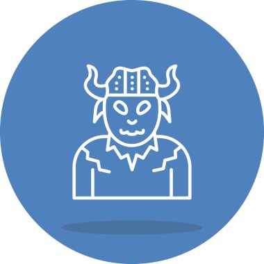 Viking Miğferi basit düz bir illüstrasyon