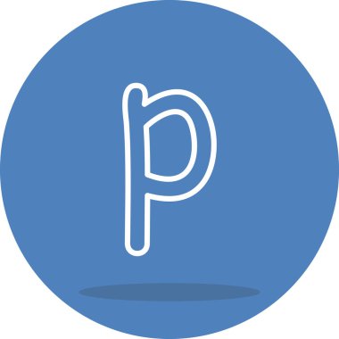 Small Letter P High Quality Scalable Vector Illustration
