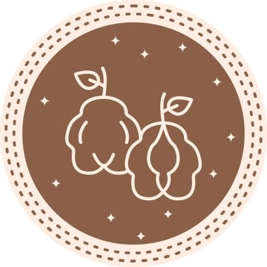 Quince ağ simgesi vektör illüstrasyonu