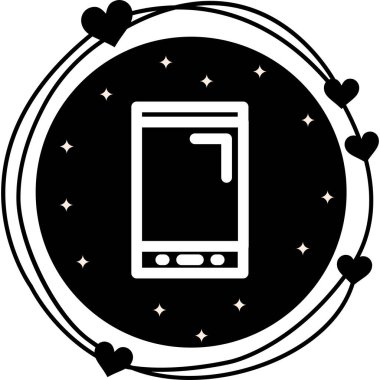 akıllı telefon simgesi, vektör illüstrasyonu basit tasarım