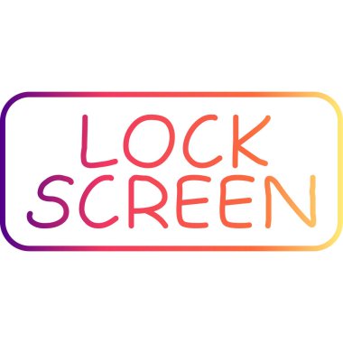 Ekran Ağı ikon vektör resimlemesini kilitle