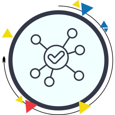 Ağ simgesi vektör illüstrasyon tasarımı